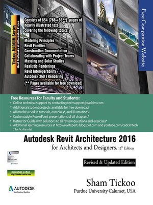 cover image of Autodesk Revit Architecture 2016 for Architects and Designers